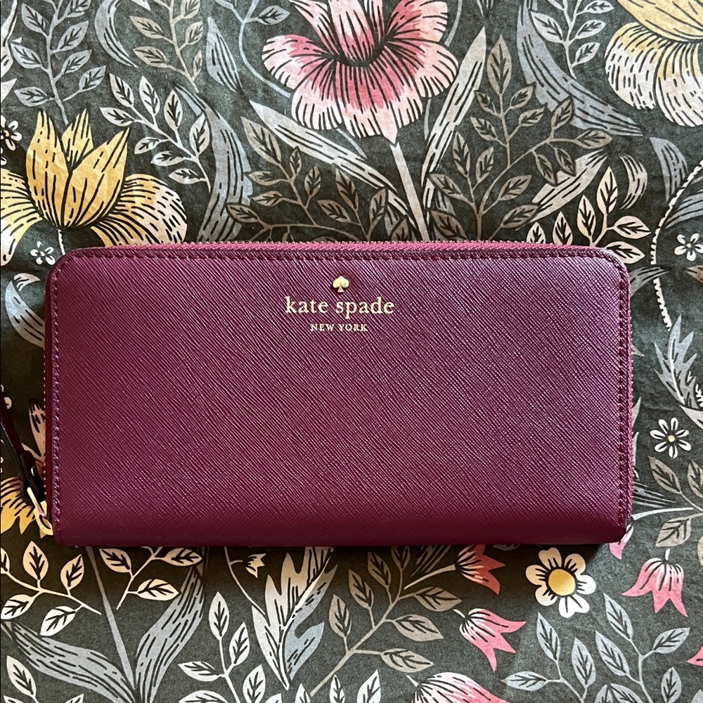 Kate Spade Plum Zip-Around Wallet
